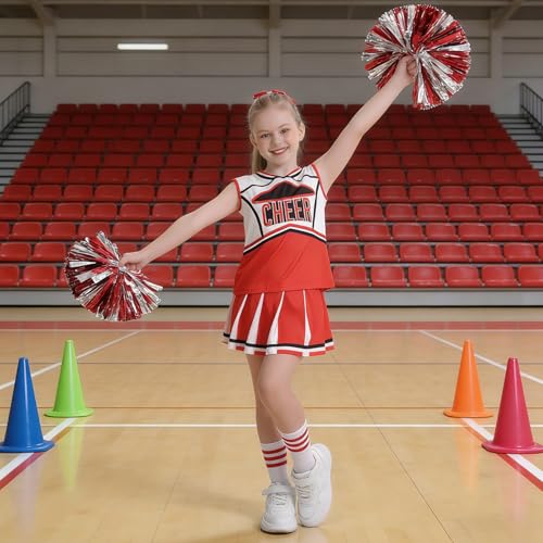 yolsun Cheerleader Costume for Girls Cheerleading Kids Dress up Halloween Cute Uniform High School Cheer leader Outfit