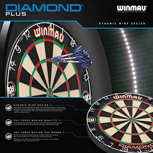 Winmau Diamond Plus Dart Board - Surround Set | Cabinet Set | Dartboard - Professional Darts Accessories - Variety of Options