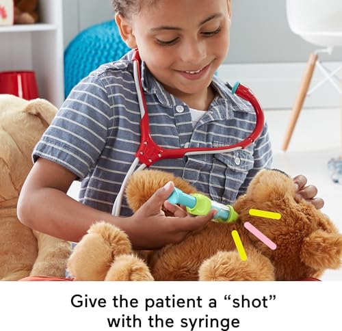 Fisher-Price Doctor Playset Medical Kit 7-Piece Toy for Dress Up and Preschool Pretend Play Ages 3+ Years