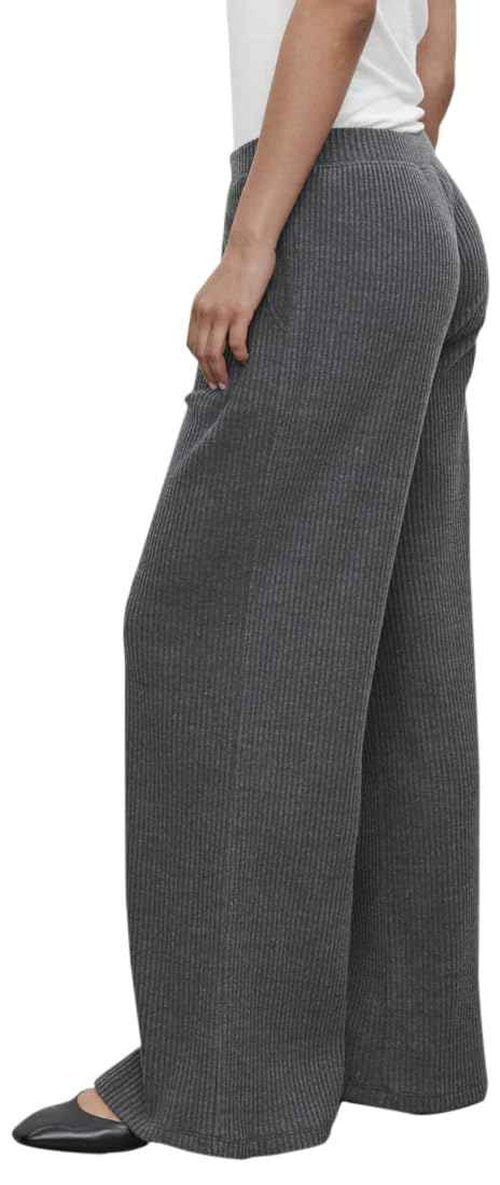 VELVET BY GRAHAM & SPENCER Women's Colleen Triblend Cozy Rib Pant, Charcoal