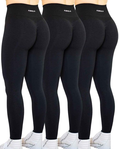 AUROLA Intensify Workout Leggings for Women Seamless Scrunch Tights Tummy Control Gym Fitness Girl Sport Active Yoga Pants