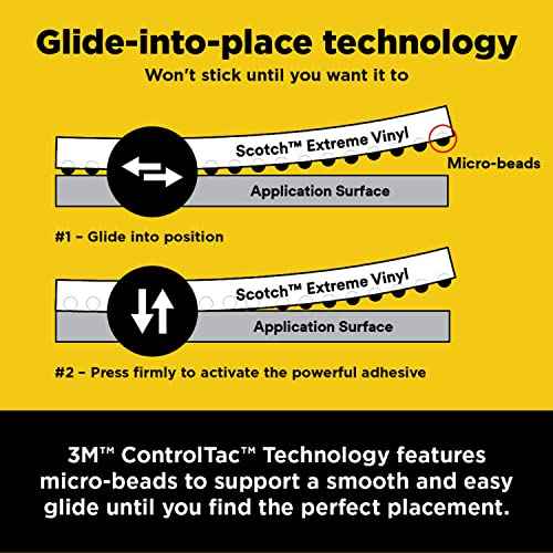 Scotch Extreme Premium Vinyl, 12 x 24 in, Perfect for Outdoor and Automotive Projects, Holds Securely Under The Toughest Conditions, White (VIN-EX-WHT)