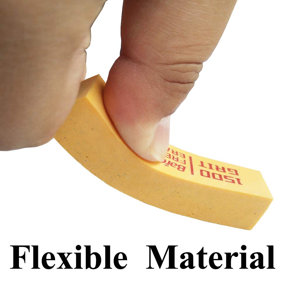 Baroque Fret Polishing Erasers With 180 & 400 & 1000 & 1500 & 2000 Grits Abrasive Rubber Blocks,Bass Guitar String Cleaner,Set O