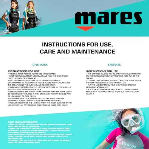 MARES Unisex Adult X-Vision Ultra Liquidskin Comfortable Scuba Diving Two Window Mask with Silicone Face Piece