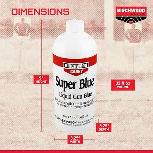 Birchwood Casey Super Blue Liquid Gun Blue - Double Strength for Rifles, Pistols, Revolvers, Shotguns and Other Firearms