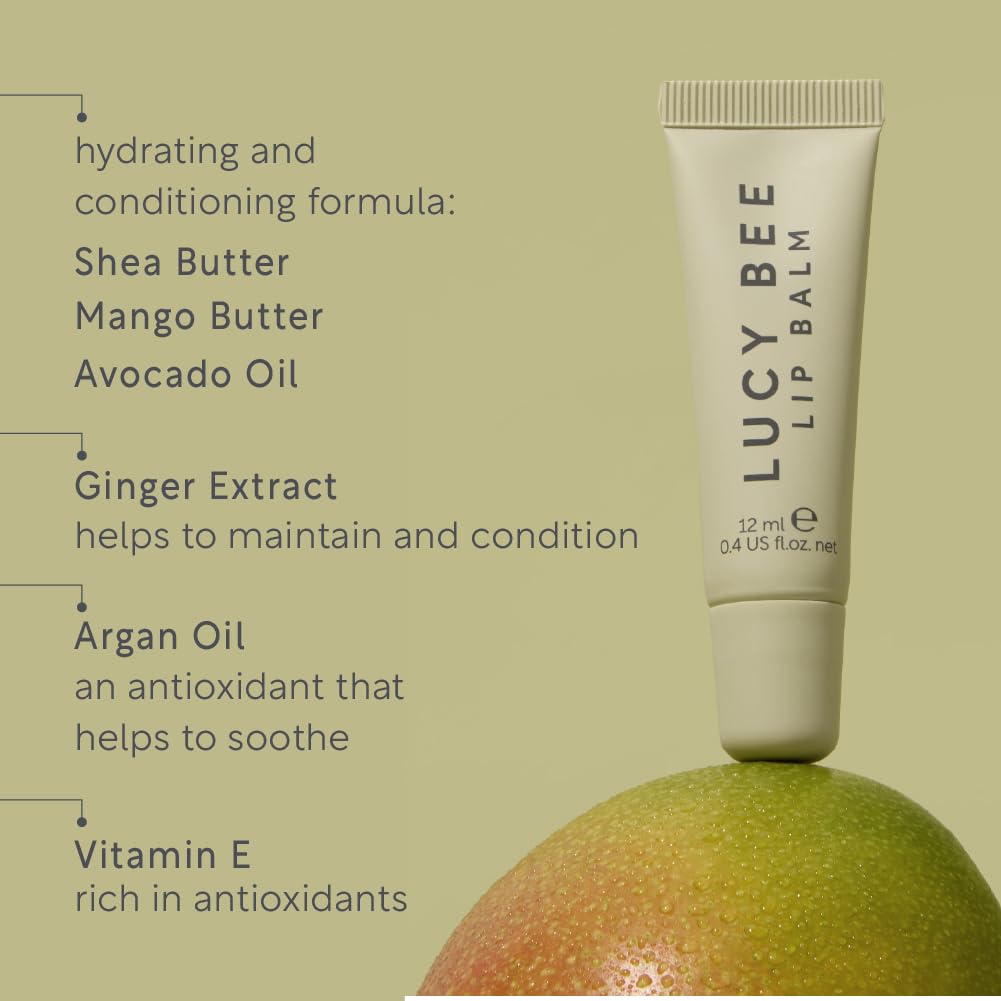 Lucy Bee Advance Hydration Lip Serum, Nourishing Lip Serum for Dry Lips with Mango Butter, Shea, Avocado Oil & Vitamin E, Glossy