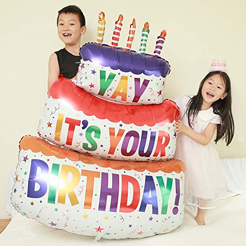 2pcs Happy Birthday Balloon Big 41" Foil Inflated Mylar Balloons for Birthday Party Supplies Baby Shower Decorations