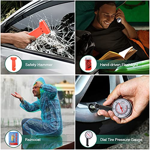 WETBAS Car Roadside Emergency Kit, Auto Vehicle Safety Emergency Road Side Assistance Kits Essentials, Solenoid Starter Re...