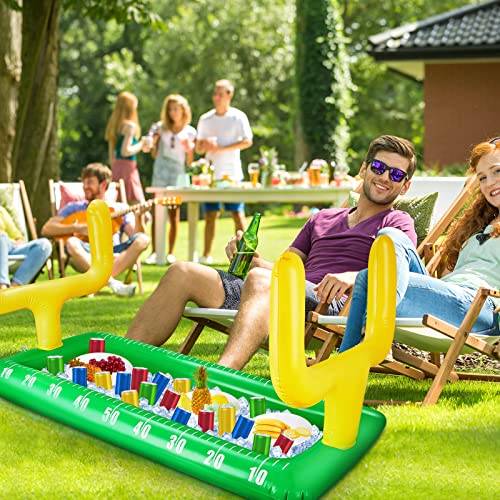 Inflatable Football Field Cooler Football Party Drink Cooler Football Party Decor Inflatable Ice Serving Bar for Game Spor...