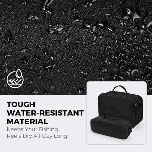 KastKing Fishing Reel Case Medium & Large, Customize Storage, Shockproof Internal Divider Design, Rigid Structural Loadmaster System, Tough and Water-resistant, Keep Reels Protective, Two Size Options