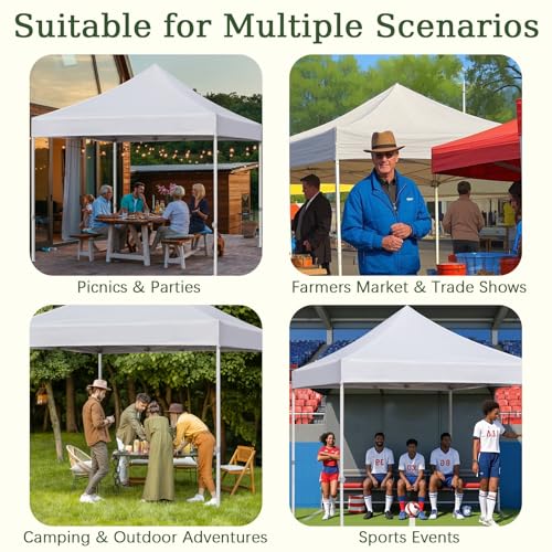 10x10 Canopy Replacement Top Cover for Pop Up Canopy Tent, Industry-Leading 3000mm Water Resistance, 500D Heavy Duty Water...