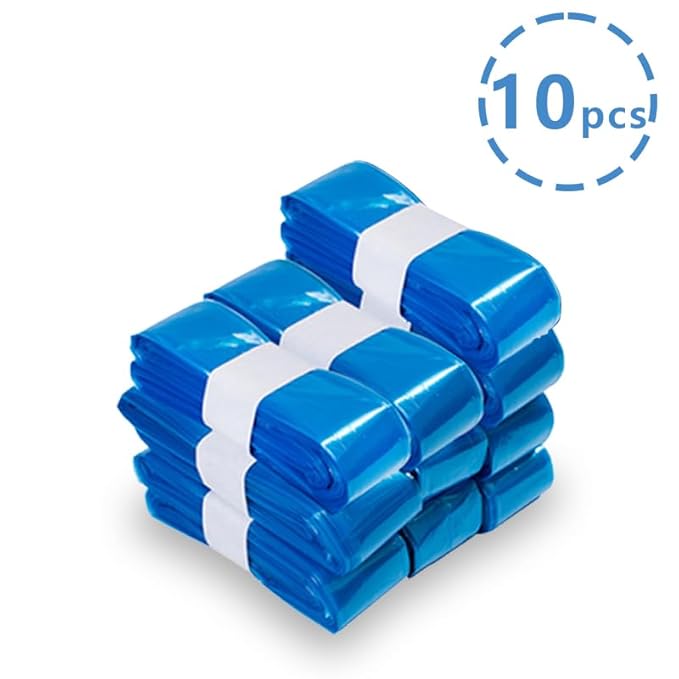 Compatible with Diaper Genie Pails Diaper Pail Refills | 10 Pack Continuous Long-Roll Lemon-Scent Refills | Leak-Resistant Odor-Blocking Diaper Disposal Bags | Easy Cut & Tie System