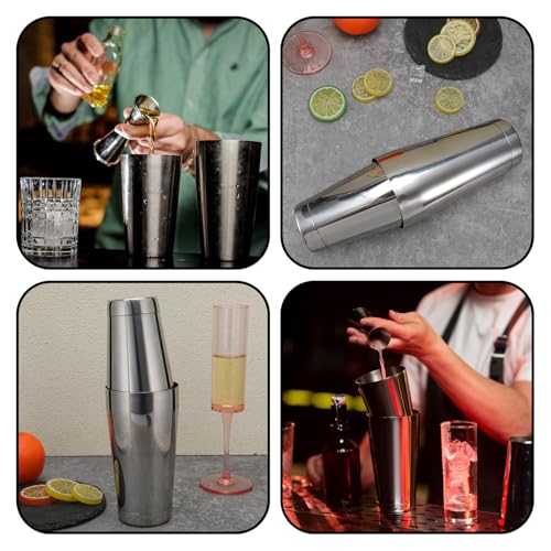 Giantree 6 Pcs Cocktail Shakers, Professional Boston Bar Shaker Set, Stainless Steel Cocktail Shaker Set for Bartenders, E...