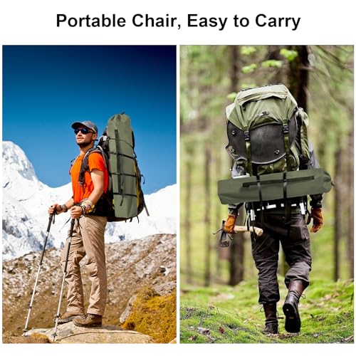 SAILARY Folding Camping Collapsible Chairs Heavy Duty Lawn Chair with Cooler Bag, Storage Pocket, Waterproof Bag Outdoor A...