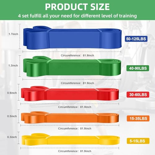 Resistance Bands,Exercise Bands,Resistance Bands for Working Out,Pull Up Bands, Workout Equipment,Workout Bands for Men Women,Stretch Bands for Home Exercise,Physical Therapy