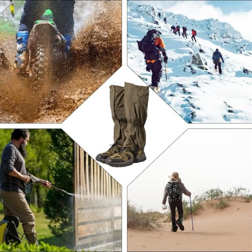 UNIQOCK Hiking Gaiters Lightweight Leg Gaiters Snow Gaiters Waterproof Windproof Durable Leg Cover Protect for Mountain Sn...