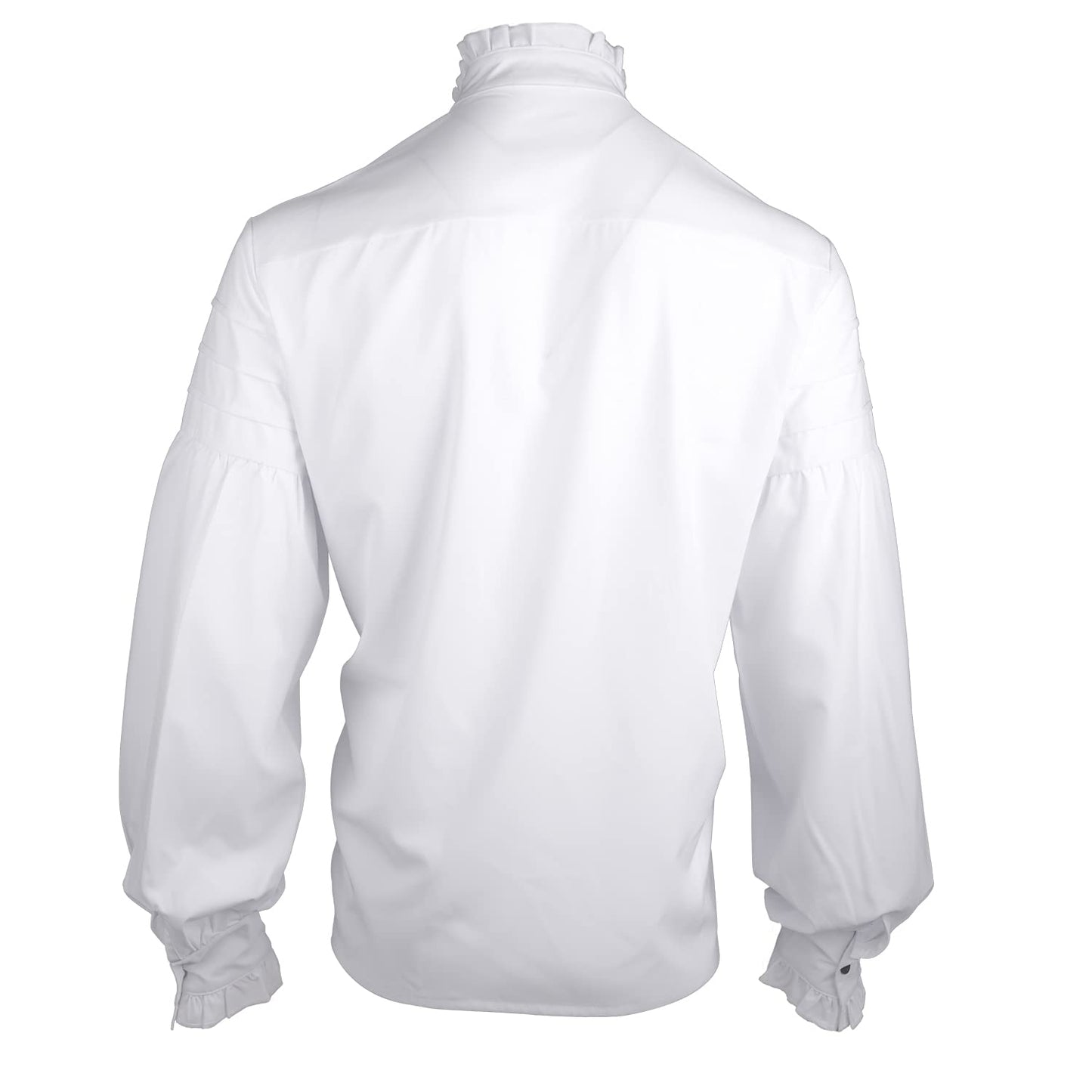H&ZY Mens Pirate Shirt Vampire Medieval Renaissance Victorian Steampunk Gothic Ruffled Adult Halloween Costume