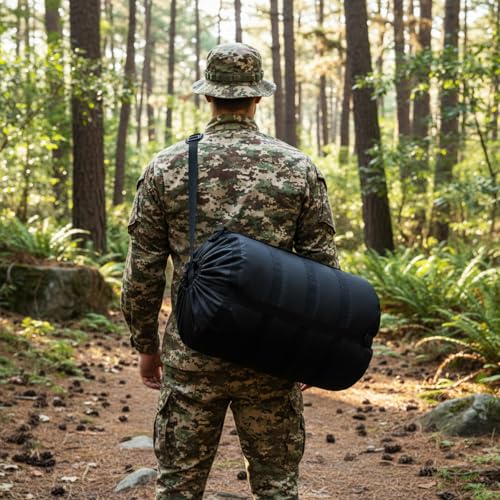 Macarrie Army Modular Military Sleeping Bag System for Adults Camo Thickened Multi Layered MSS Mummy Shaped Sleeping Bag w...