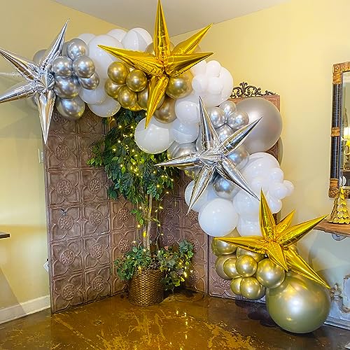 RUBFAC White Balloons 120pcs 12 Inches Latex Balloons for Birthday Baby Shower Engagement Bridal Shower Party Wedding Part...