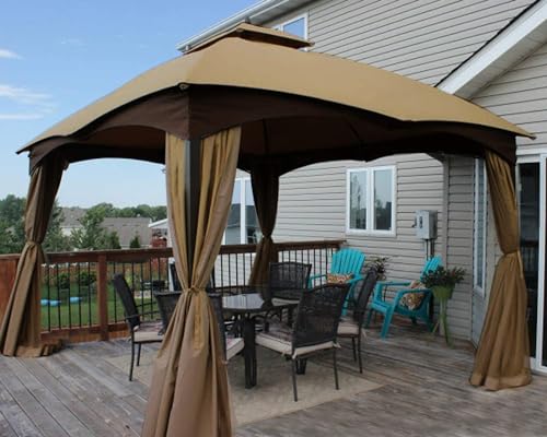 Eurmax USA High Performance Replacement Canopy Top for Lowe's Allen Roth Heavy Duty Gazebo Roof Gazebo Top with Air Vent 1...