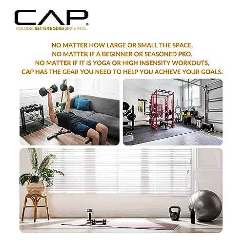 CAP Barbell Coated Dumbbell Weights with Padded Grip 10-Pound, Single