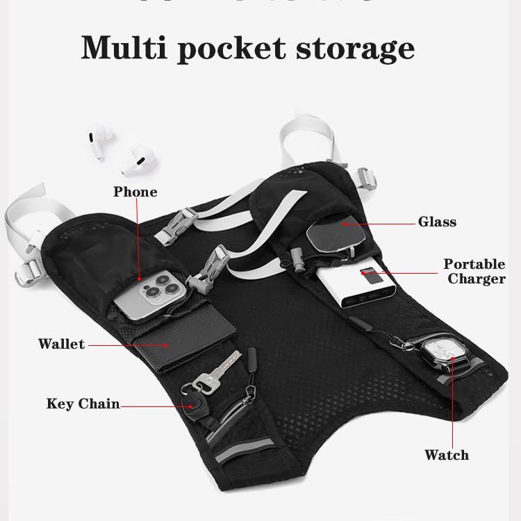 Running Hydration Vest with 68 OZ(2L) Water Bag, Waterproof Phone Pocket, Lightweight Hydration Pack, Adjustable No-Bounce...
