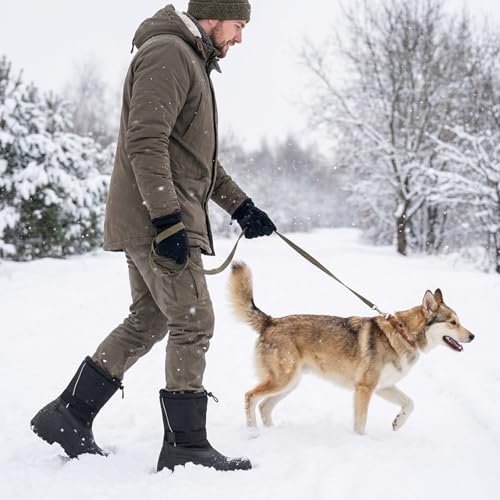 Furuian Insulated Snow Boots for Men Waterproof Winter Boots for Men Outdoor Non Slip Hiking Snow Duck Boot Mens Winter Du...