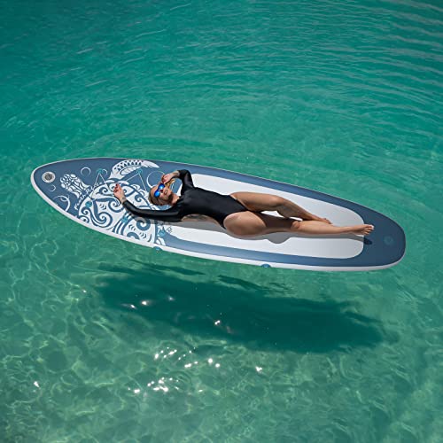 FEATH-R-LITE Inflatable Paddle Board Stand Up Paddleboards for Adults SUP with Premium Accessories Pump, Adjustable Paddl...