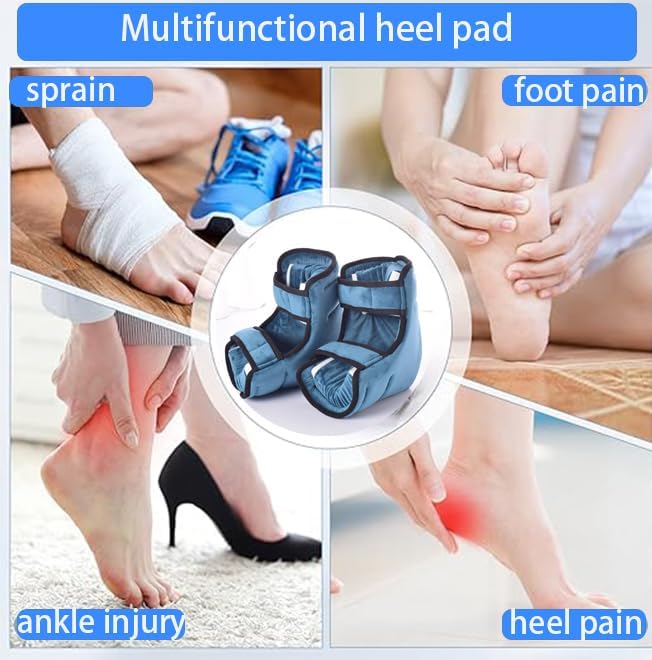 AUSTYLCO 2PCS Heel Protector Cushion-Foot Support Pillow,Anti-Decubitus Heel Pad for Heel Pain Relief,Pressure Sores,Pressure Sores,Bed Sores,Plantar Fasciitis,Adjustable in Size