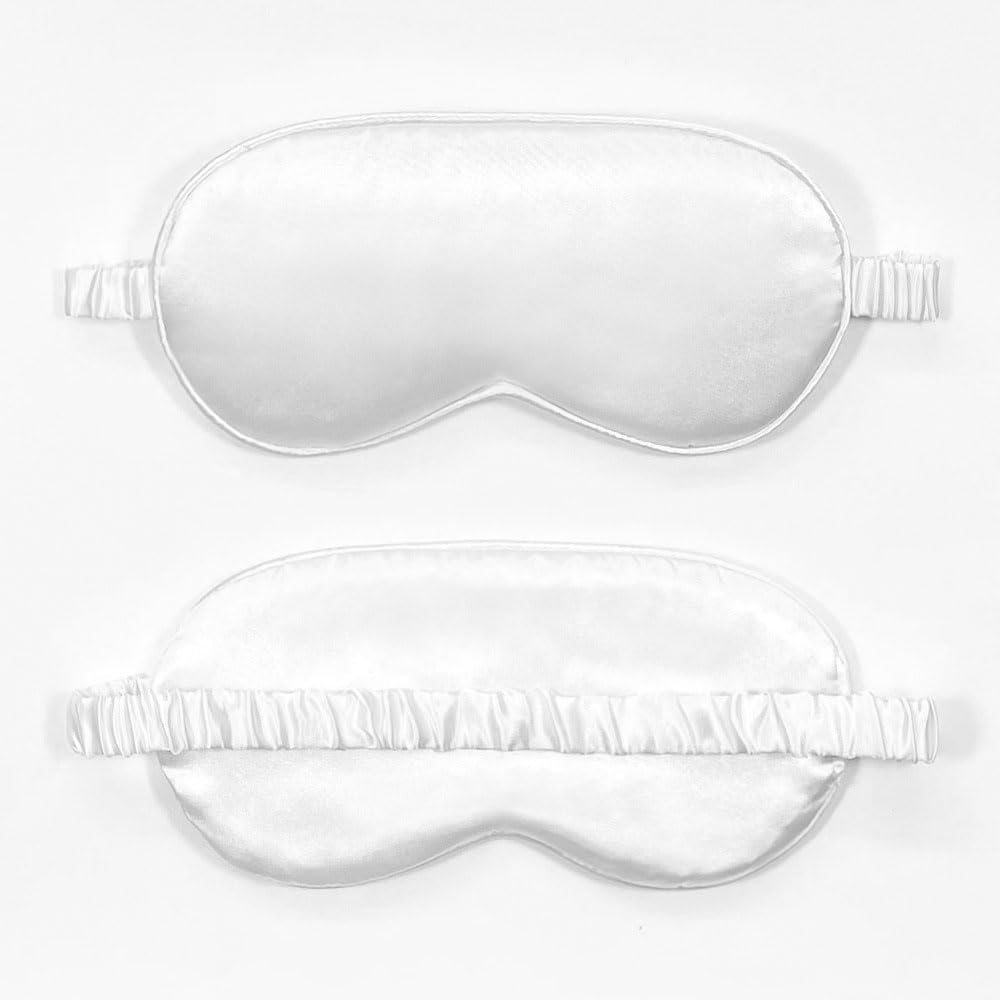10 Pack Sleep Mask,Silk Eye Mask,for Night Sleeping,Office, Travel,Party Games,Suitablefor Men/Women (White)
