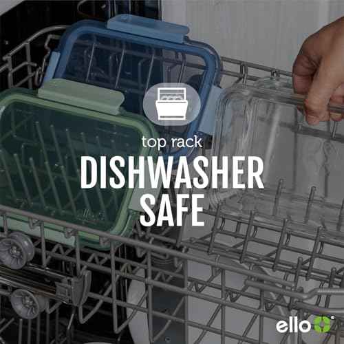 Ello Color Lock 12PC Mixed Glass Food Storage Sets, Leak-Proof Glass Food Storage Containers with Airtight BPA-Free Plastic Lids, Dishwasher, Microwave, and Freezer Safe, Desert Festival