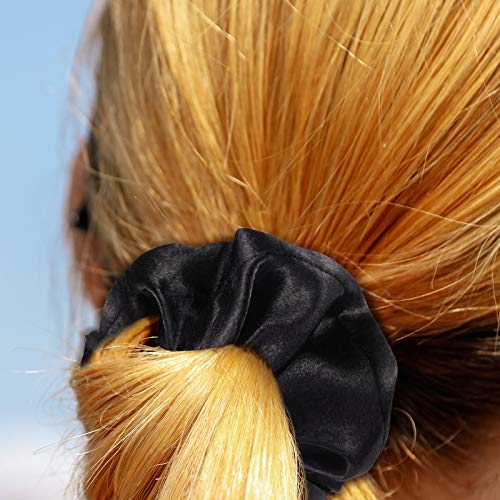 24 Pieces Satin Hair Scrunchies Silky Elastic Hair Bands Skinny Solid Hair Ties Ropes Ponytail Holder for Women Girls Hair Acces