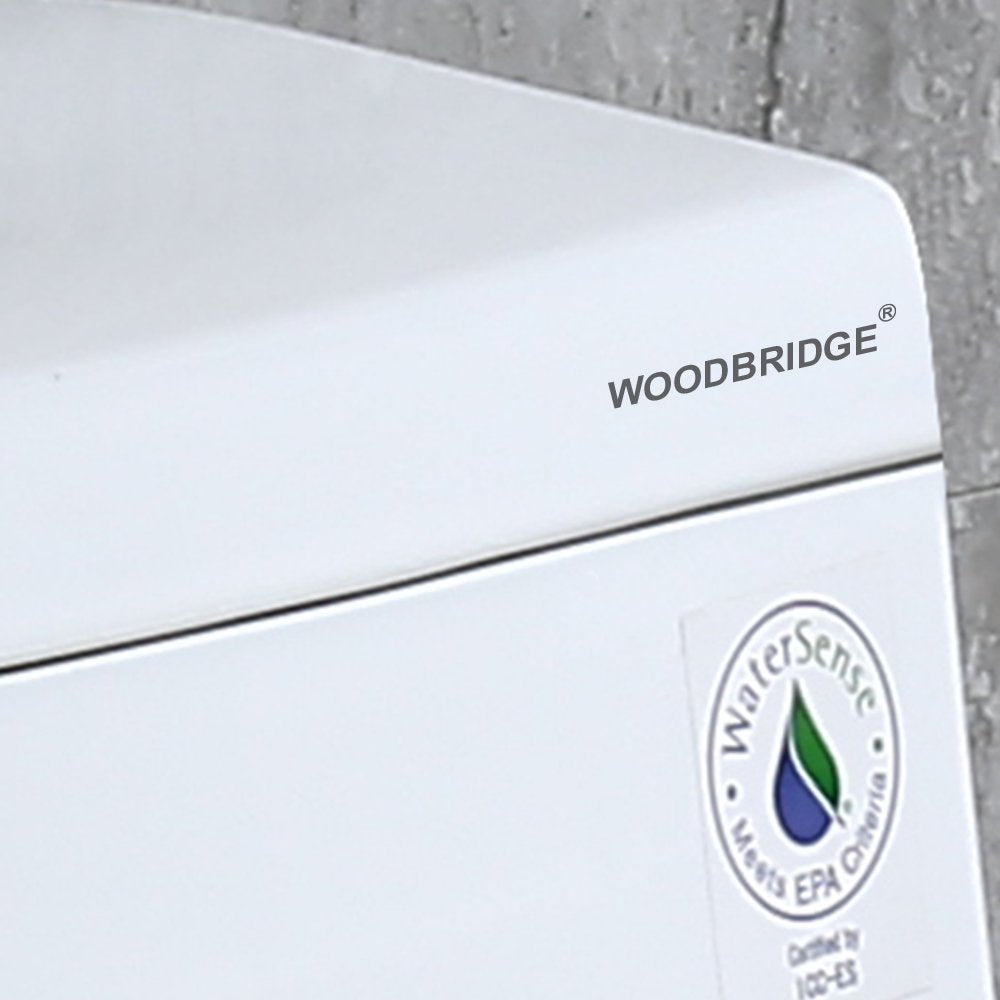 WOODBRIDGEE T-0008 Luxury Bidet Toilet, Elongated One Piece Toilet with Advanced Bidet Seat, Chair Height, Smart Toilet Seat with Temperature Controlled Wash Functions and Air Dryer