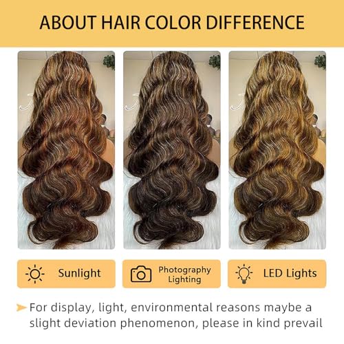 U Part Human Hair Wig Body Wave Highlight #1b/30 Ombre Brown Wig 180% Density U Part Wig Half Brazilian Virgin 100% Human Hair Wigs For Black Women Clip In Glueless No Leave Out Wig 20Inch