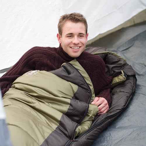 Coleman North Rim 0¡ÆF Big & Tall Sleeping Bag, Cold-Weather Mummy Sleep Sack with No-Snag Zipper & Adjustable Hood for Warmth & Ventilation, Large Camping Sleeping Bag