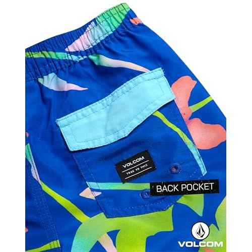 Volcom Baby Boys Swim Set - 2 Piece Long Sleeve Swim Shirt Graphic Tees & Board Shorts, Infant Toddler Little Boys Swimsuit