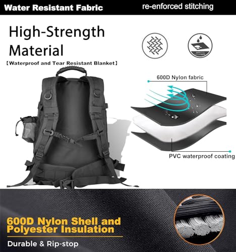 Miramrax Tactical Backpack Military Hiking Daypack - Molle Backpack for Men 3 Day Assault Pack Bug Out Bag for Camping Tra...