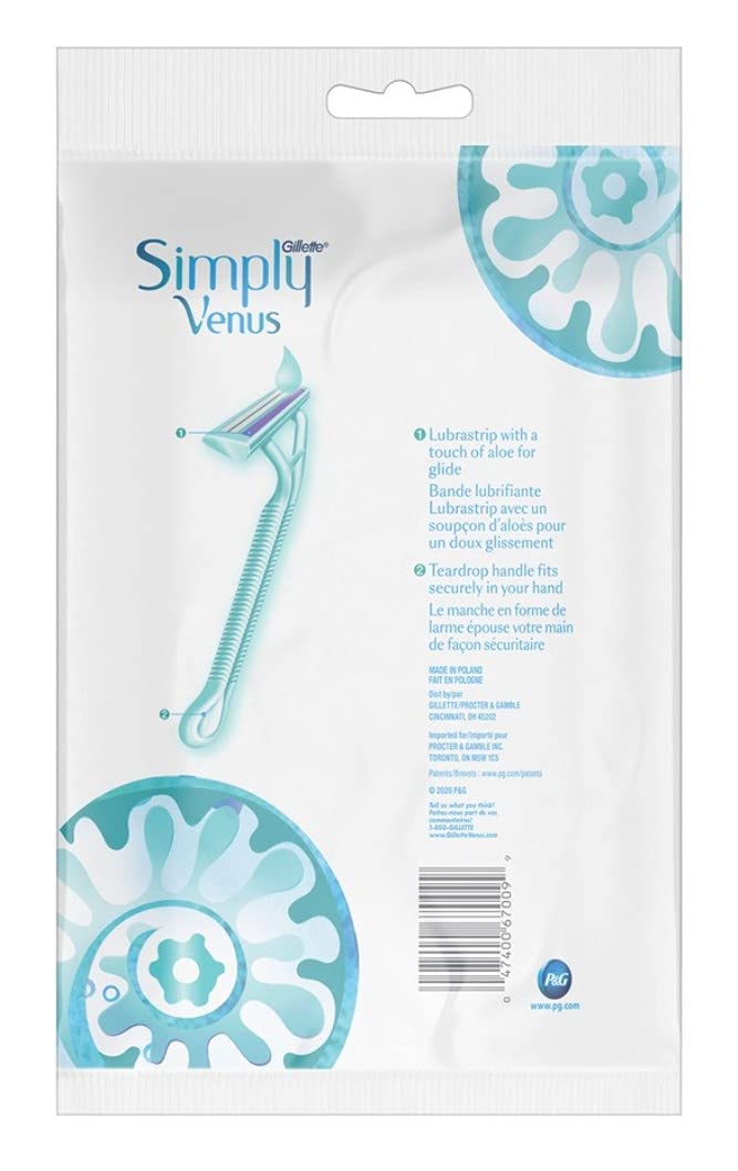 Womens Simply Venus Disposable Razors 9 Count