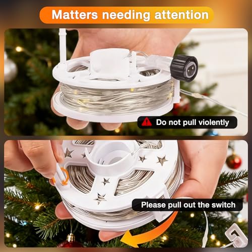 Fairy Lights Plug in, 100 Led with Remote 32Ft, Long Twinkle Light Waterproof String Light Camping Lights, 3 Timer 8 Mode...
