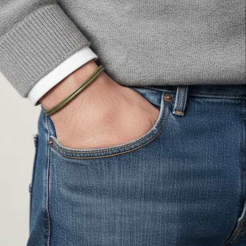 Adjustable Wax Nylon Cord Bracelet for Men Women Adult - Vegan Leather String | Unisex Waterproof Nautical & Surfer Style ...