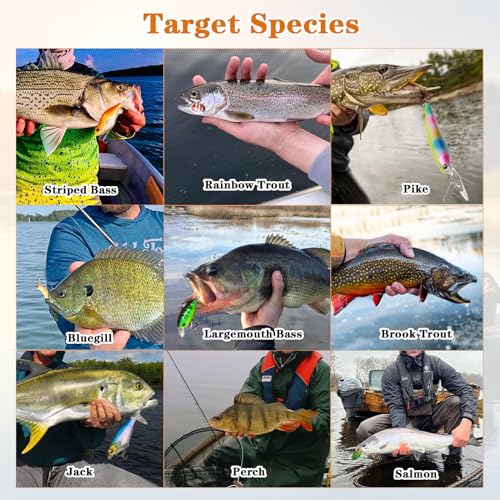 FONMANG 322-Piece Fishing Lures Kit - Buzz Bait/Spinner Baits/Jig/Frog, Fishing Tackle Box with Tackle Included, Soft Bai...