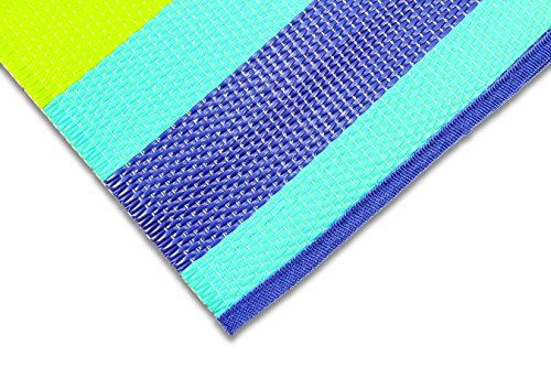 Camco Handy Mat with Strap - Perfect for Picnics, Beaches, RV and Outings - Green/Turquoise - 60" x 78" (42806)