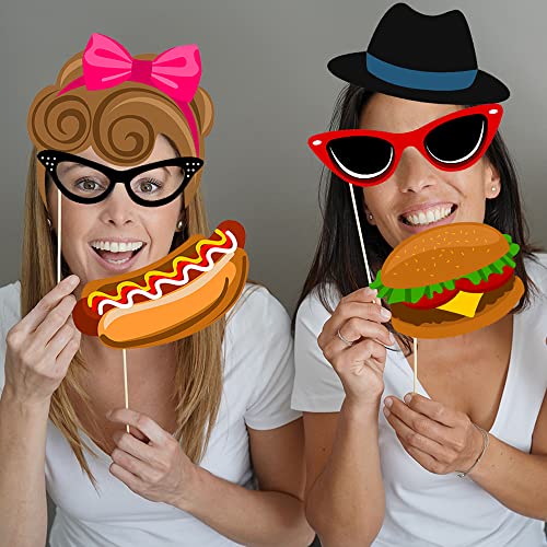 50s Photo Booth Props, 41pcs 1950s Photo Booth Props, Tvorvik 50s Party Decorations, Sock Hop Party Decorations, Suit for ...