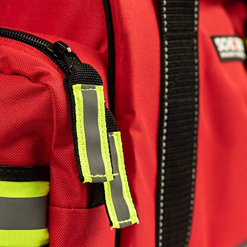 Scherber First Responder Fully-Stocked Large Professional Essentials EMT/EMS Trauma Kit | HSA/FSA Approved | Reflective Ba...
