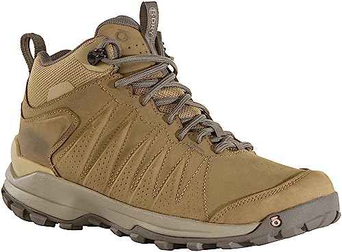 Oboz Women's Sypes Mid Leather B-Dry Waterproof Hiking Shoe, Acorn, 5