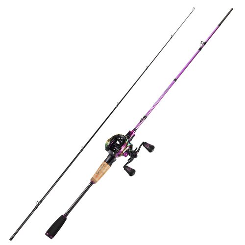 Sougayilang Fishing Rod Reel Combos, Medium Heavy 6'/7' Spinning & Casting Rod with Stainless Steel Guides - Two Pieces -6' Casting Rod with Right Handled