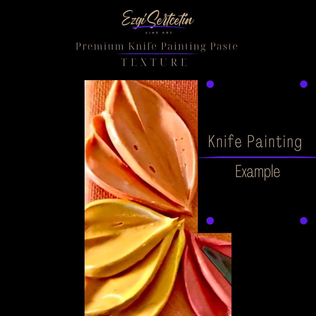 Premium Palette Knife Painting Paste|Texture Paste|Authentic Bright Colors|Ready to Use|Easy to Apply| 6oz (Carbon Black)