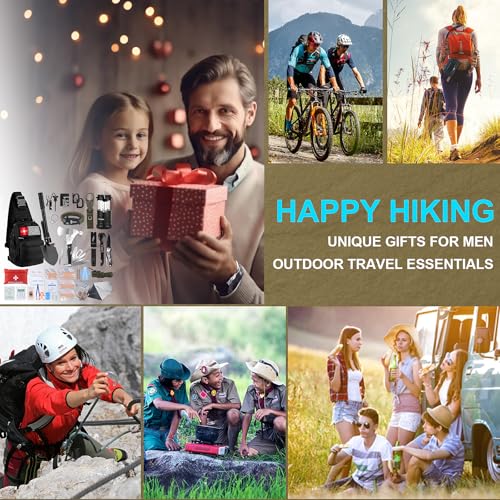 Survival Kit, Gifts for Christmas Men, Women, 251pcs Emergency Survival Gear and Supplies Equipment, First Aid Kit with Cr...