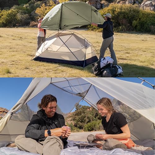 Naturehike 2025 Mongar Pro Camping Tent, 1-3 Person Ultralight Backpacking Tent, 20D Nylon 3 Season Waterproof Mongar 2 Pe...