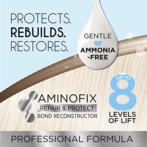 Knight & Wilson PurePlex Cream Hair Bleach. Powder Free. Bond Reconstructing. Up to 8 of Lift, Protects & Repairs during Lightening. Complete bleaching kit with tint bowl and brush. Ammonia Free.